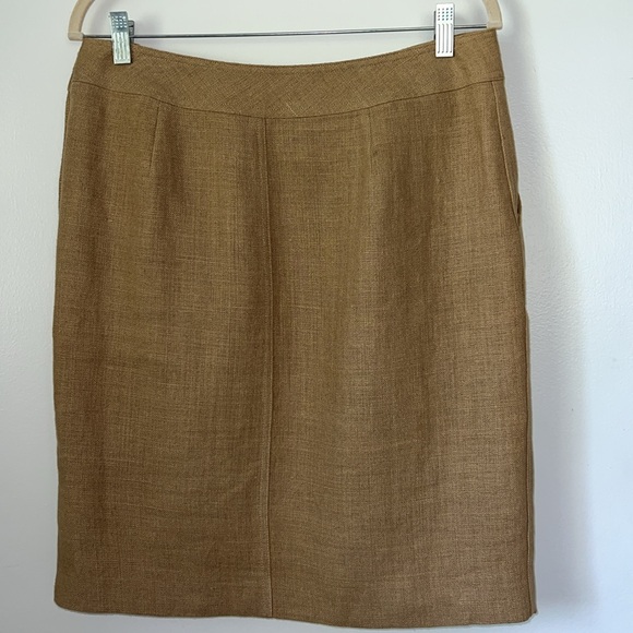 Lauren Ralph Lauren Linen Lined Skirt Size 10 - Picture 2 of 5